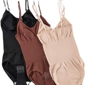 Set of TWO Bodysuits in Brown, and cream